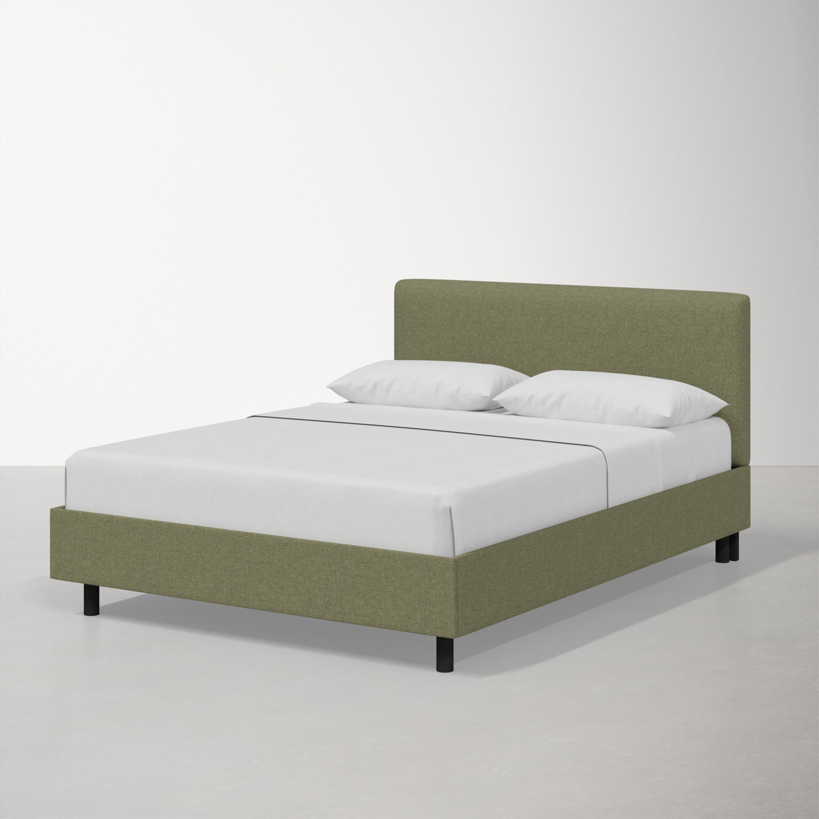 Pyburn Platform Bed, California King, Zuma Laurel Textured Linen