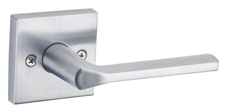 Lisbon Single Dummy Door Lever with Square Trim Kwikset 