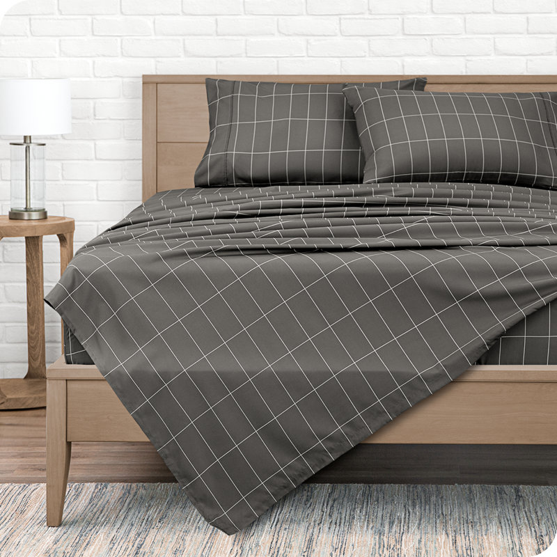 Grid Microfiber Flat Sheet, Twin XL Flat Sheet