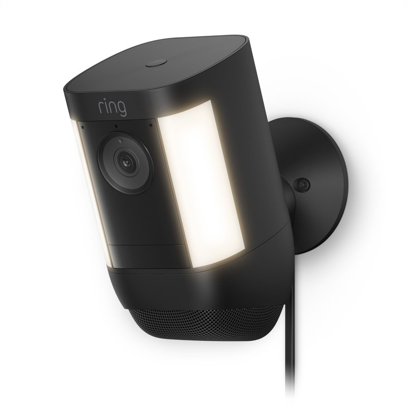 LED Video Enabled Outdoor Security Spot Light with Motion Sensor, Black