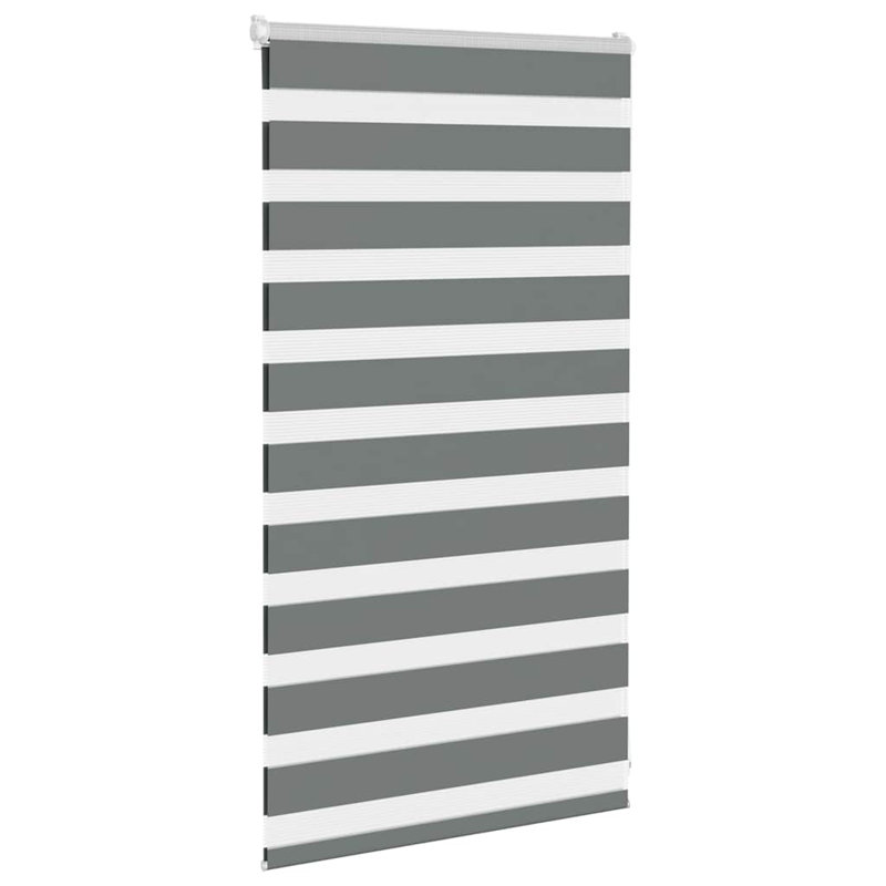 George Oliver Zebra Blind Polyester, Dark Grey, 75cmW x 100cmL