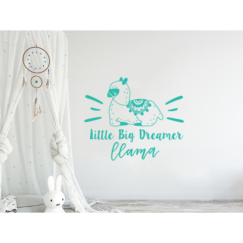 Adhésif décoratif llama de chambre de bébé little big rêver, Menthe