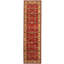 Tapis de couloir rouge / ivoire en laine noué à la main de conception unique 2 pi 9 po x 10 pi Jevon