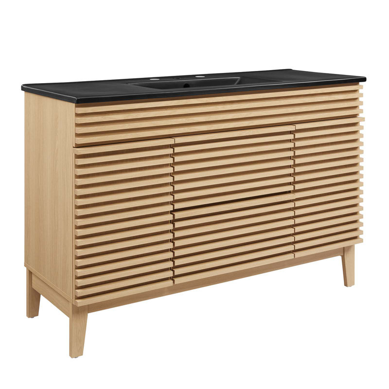 Modway Render 48" Single Sink Bathroom Vanity, Oak