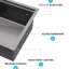 Évier de cuisine Gunmetal noir pour poste de travail, 28 x 18 x 10, acier inoxydable 16 G, finition silencieuse, avec passoire, pinces et instructions d'installation encastrées Pratique, facile à essuyer, avec réduction du bruit