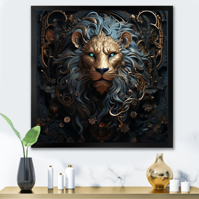 Majestic lion II - Lion, art mural