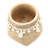 Avanna Of 2 Brown Cement Planters, 6.5X6.5X6 Inches, Woven Tassel Feature, Cream Tassels Offset Brown, Fits Transitional Spaces Planters With Tassel, Tassels, Eye - Catching For Floral Arrangements