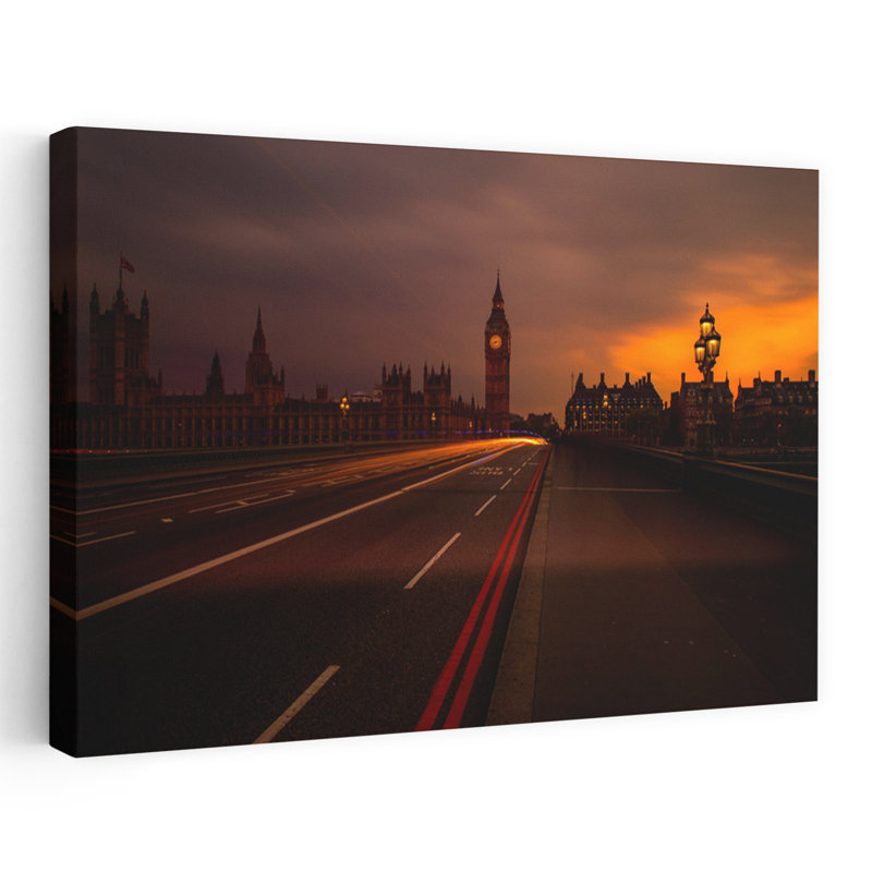 Big Ben, art mural abstrait contemporain, H 36 po x l 24 po