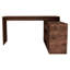 Bureau d'ordinateur en L Axis avec rangement ouvert et fermé - brun foncé Axis-1856270900