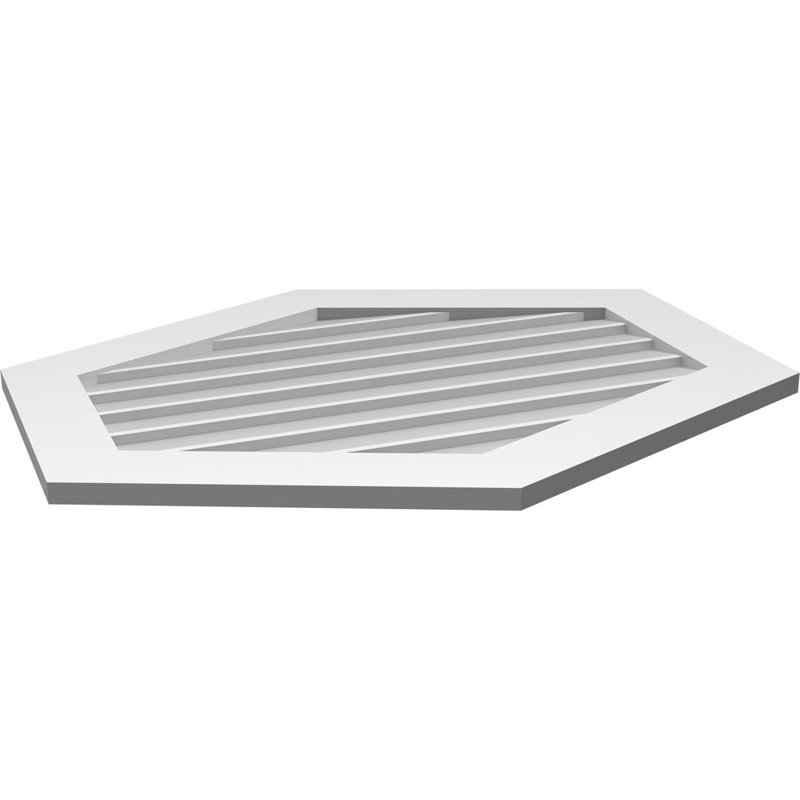 Ventilé vertical à pignon vertical en uréthane 5/12, H 30 po x l 36 po x P 1 po