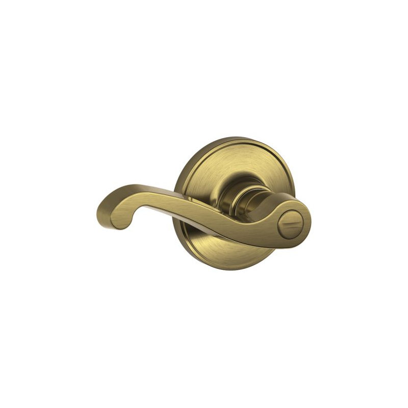 LaSalle Lever Keyed Entry Lock, Privacy, Antique Brass, Left