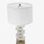 Lampe de table blanche et dorée D15 x 26,7 po (assemblage de l'abat-jour requis)