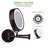 OVENTE 7" Lighted Wall Mount Makeup Mirror with 1X/10X Magnification, Cordless Double Sided Magnifying Round Vanity Mirror, 360° Swivel Design, Extendable and Folding Arm, Antique Bronze MFW70ABZ1X10X-189805857-189805886-189805859