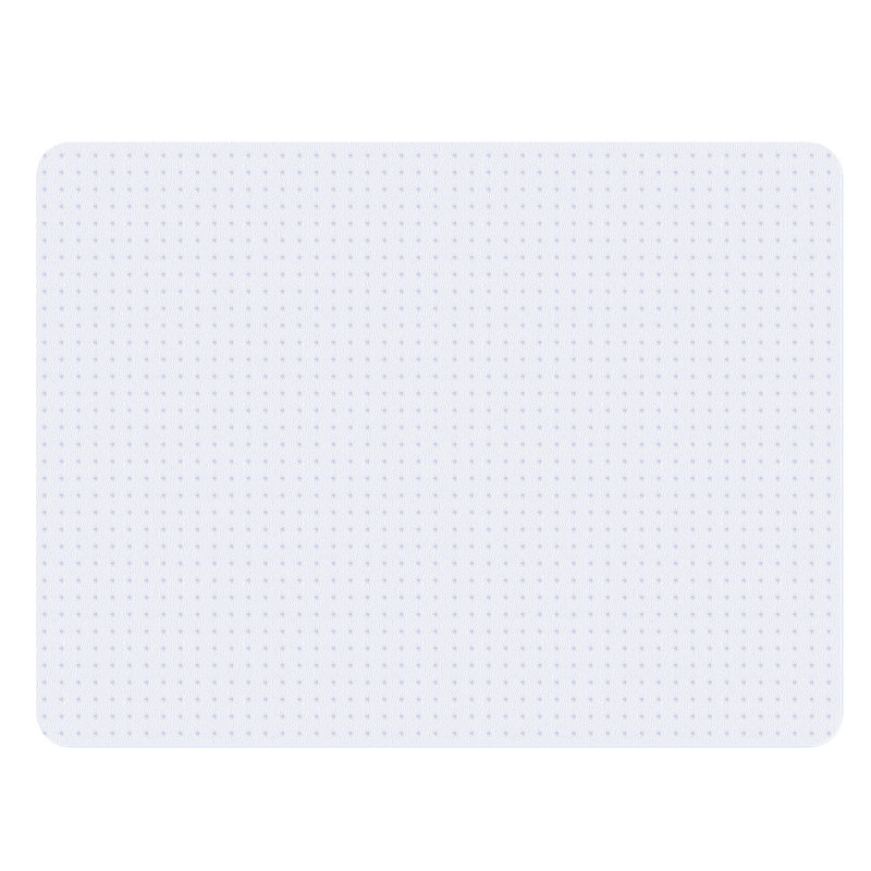 Transparent PVC Rectangular Chair Mats with Studded Back, Set of 2