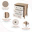 Farmhouse 3 Drawer Nightstand with Turned Wood Legs