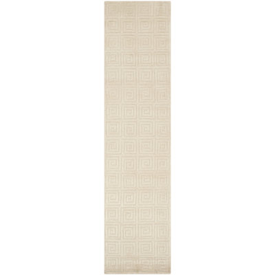 Tibetan Hand Knotted Wool Pile Geometric Rug