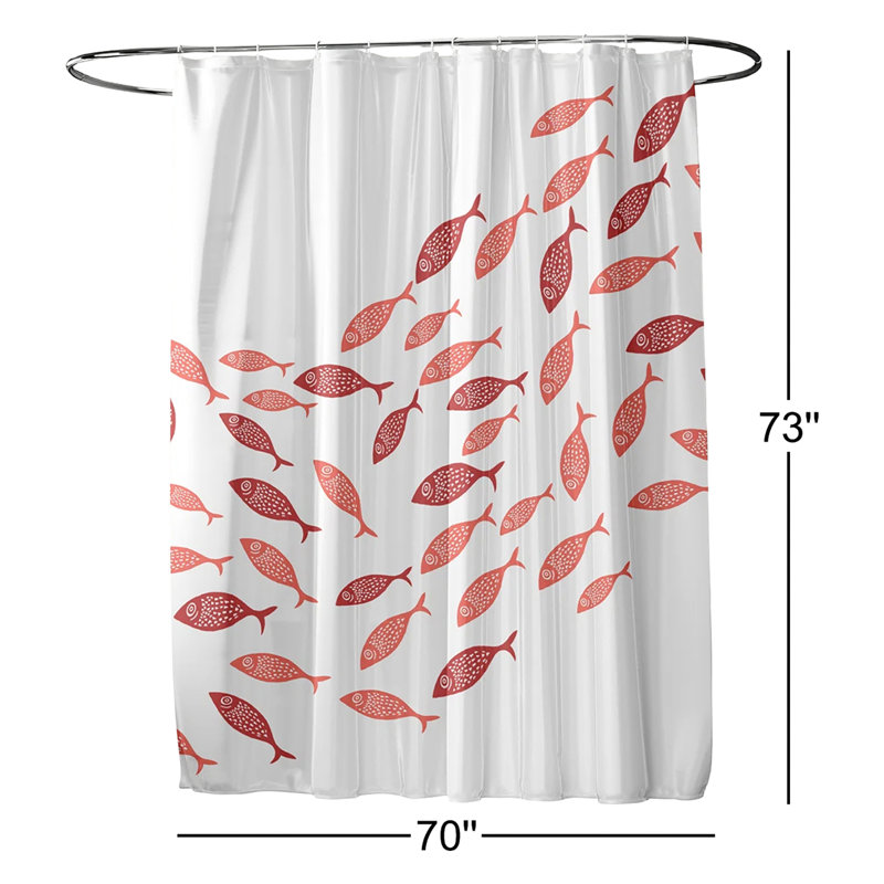 Rideau de douche simple Eastbourne, Corail