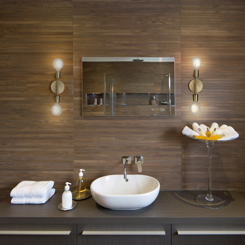 Alexandria 10'' Brass 2-Light Dimmable Vanity Light