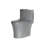 Bathroom Toilet In Grey 002 Sparkle, 1/1.60 , Water Elongated Comfort Height Floor Mounted With Rejuvenating Soft Closing Seat Shade, Placid