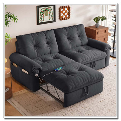 Velvet Multifunctional Sofa Convertible Sofa Bed