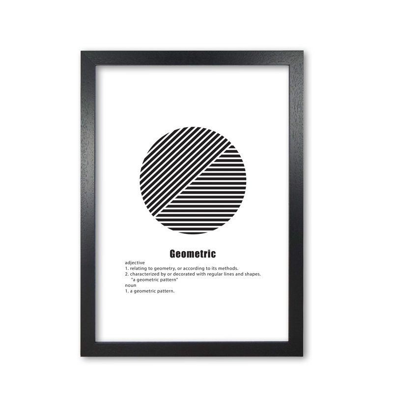 Geometric Meaning Textual Art Print By Pixy Paper by Pixy Paper - Print, Black Grain, 59.4cm H x 42cm W