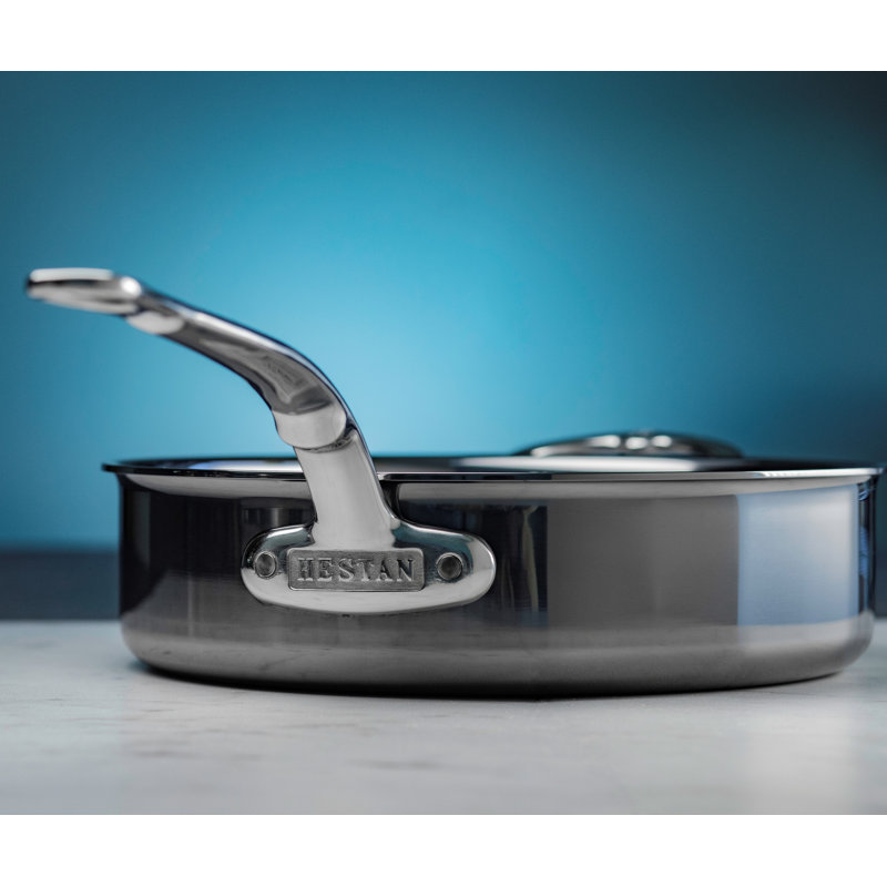 Hestan 3.5 Quart Black Aluminum Stainless Steel Sauté Pan