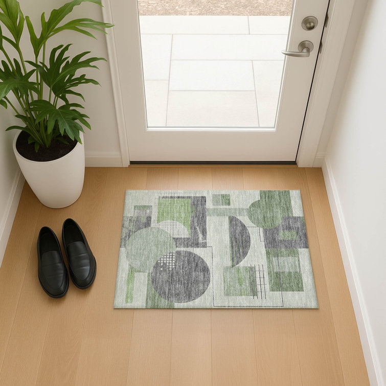 Premium Machine Washable Mehara AMF1695 Geometric Rug
