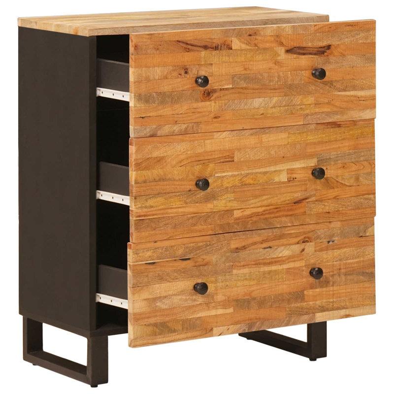 Solid Wood Rectangle Accent Cabinet