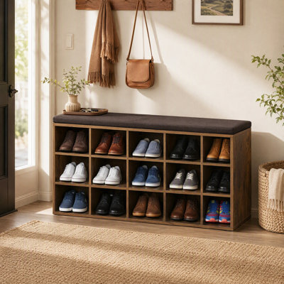 Jurina 15 Pair Shoe Storage Bench
