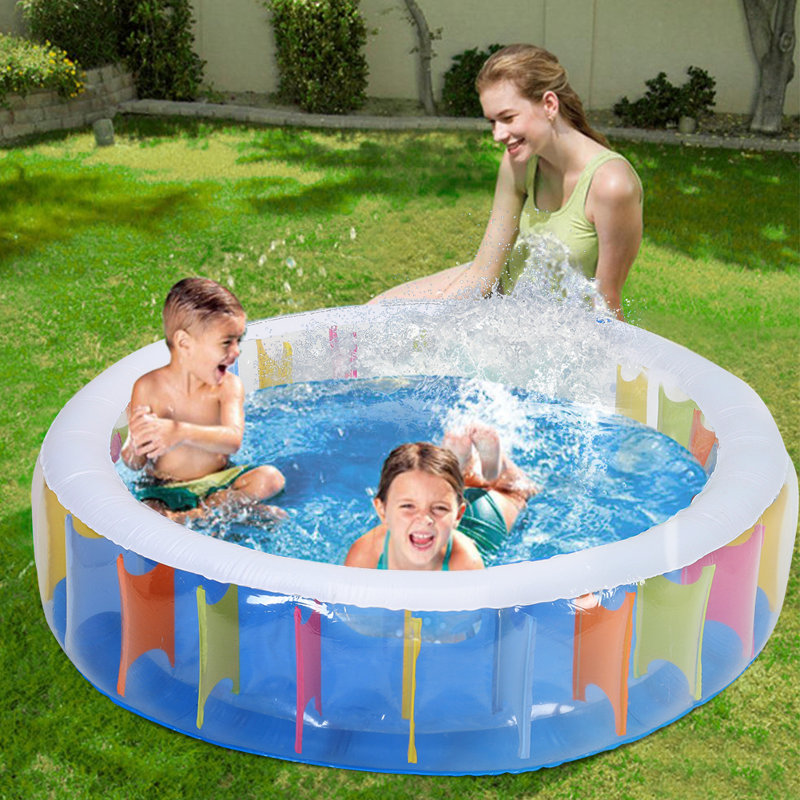Vernay Plastic Round Inflatable Pool 50cm H x 190cm W x 190cm L