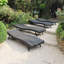 Ensemble de 4 chaises longues Ragena - noir