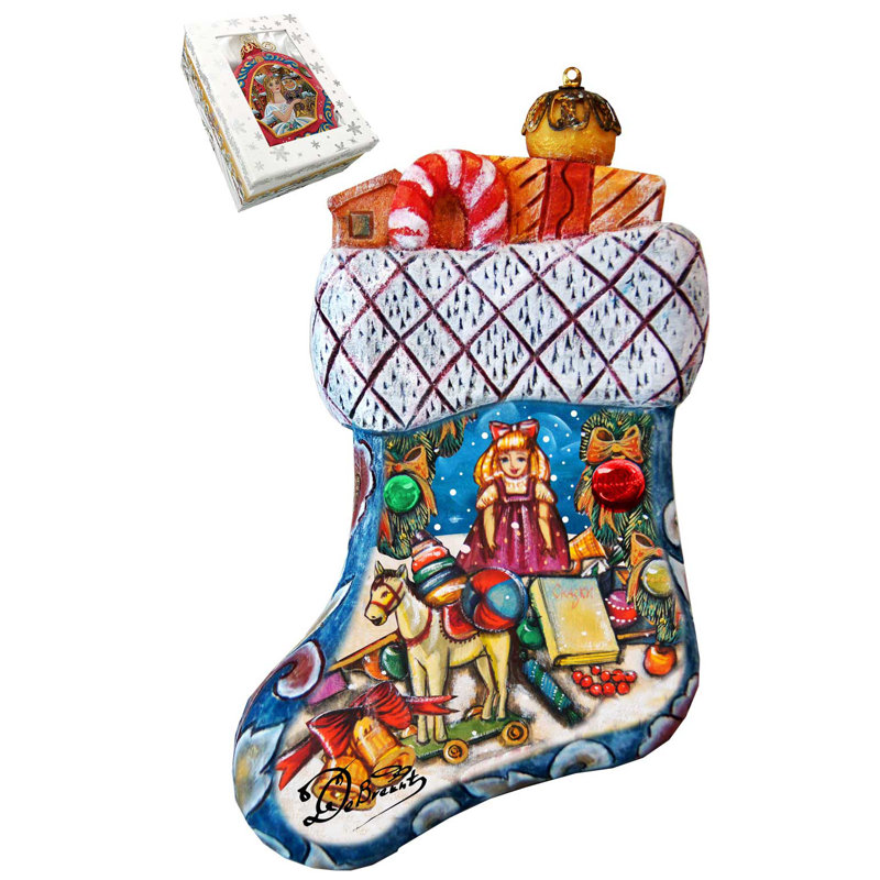 Collection de derevo de décoration de noël en forme de sac cadeau de noël Fifield