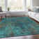 Premium Machine Washable Prisco Teal Rug