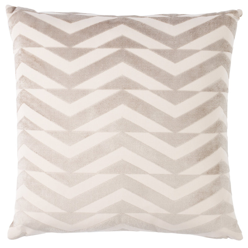 Schumacher x Miles Redd Broken Chevron Pillow, 20'' 'x 20", Taupe/Ivory