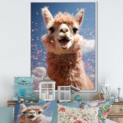 Alpaca Smile Portrait - Alpaca Wall Art