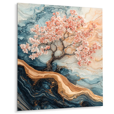 Kahseem - Cherry Blossom Metal Wall Art For Living Room