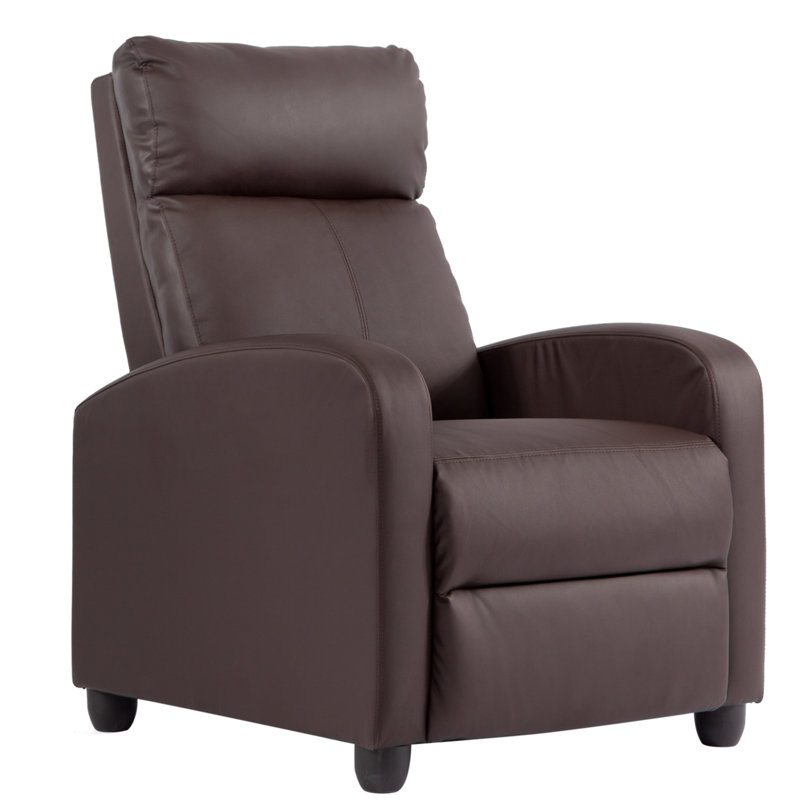 Fauteuil inclinable inclinable en cuir synthétique avec repose-pieds et télécommande pour repose-pieds