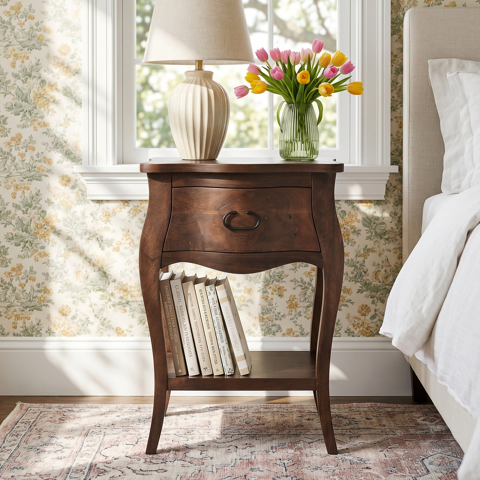 Frida Mango Nightstand, Dark Walnut