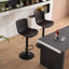 Swivel Adjustable Height Faux Leather Bar Stool-766244488