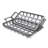 23" Grey Rectangular Metal Handmade Tray With Handles