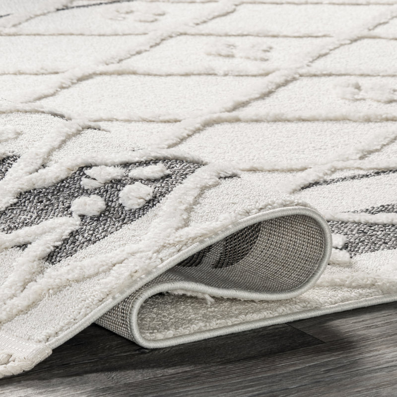 Geometric Transitional Tasseled Area Rug, Rectangle 5'3" x 7'6"