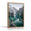 Ensemble de 1 tableau sur toile représentant un lac de montagne-129057671-129057676