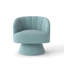 Fauteuil demi-tonneau pivotant en velours Murrow-1657574644