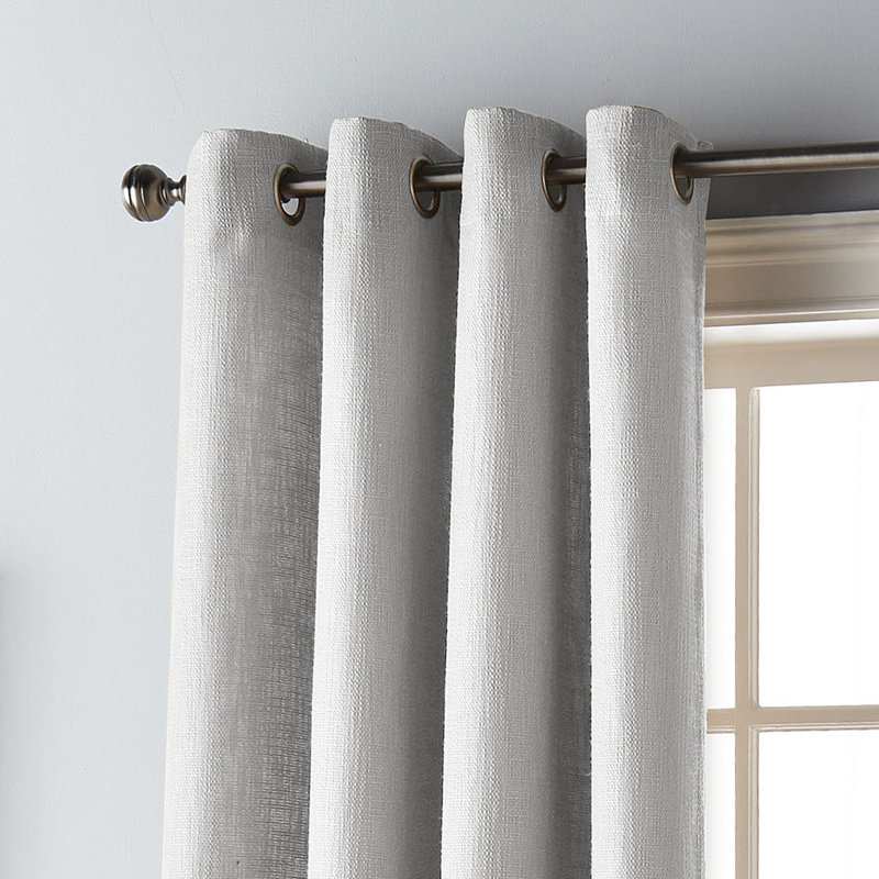 Panneau de rideau simple obscurcissant avec œillets Neodesha, gris