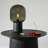 Bruce LED Table Lamp with Cement Base and Textured Glass Dome