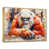 Toile avec cadre flottant or
