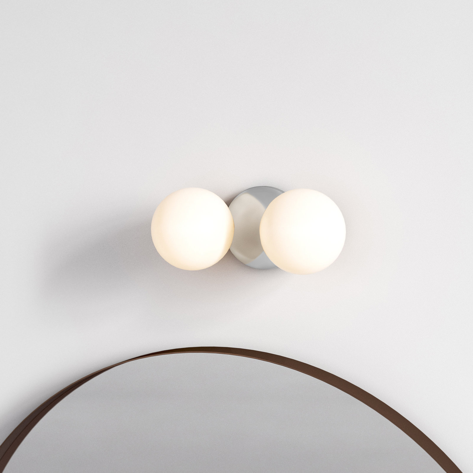 Samson 2 Light Vanity Light, Polished Chrome