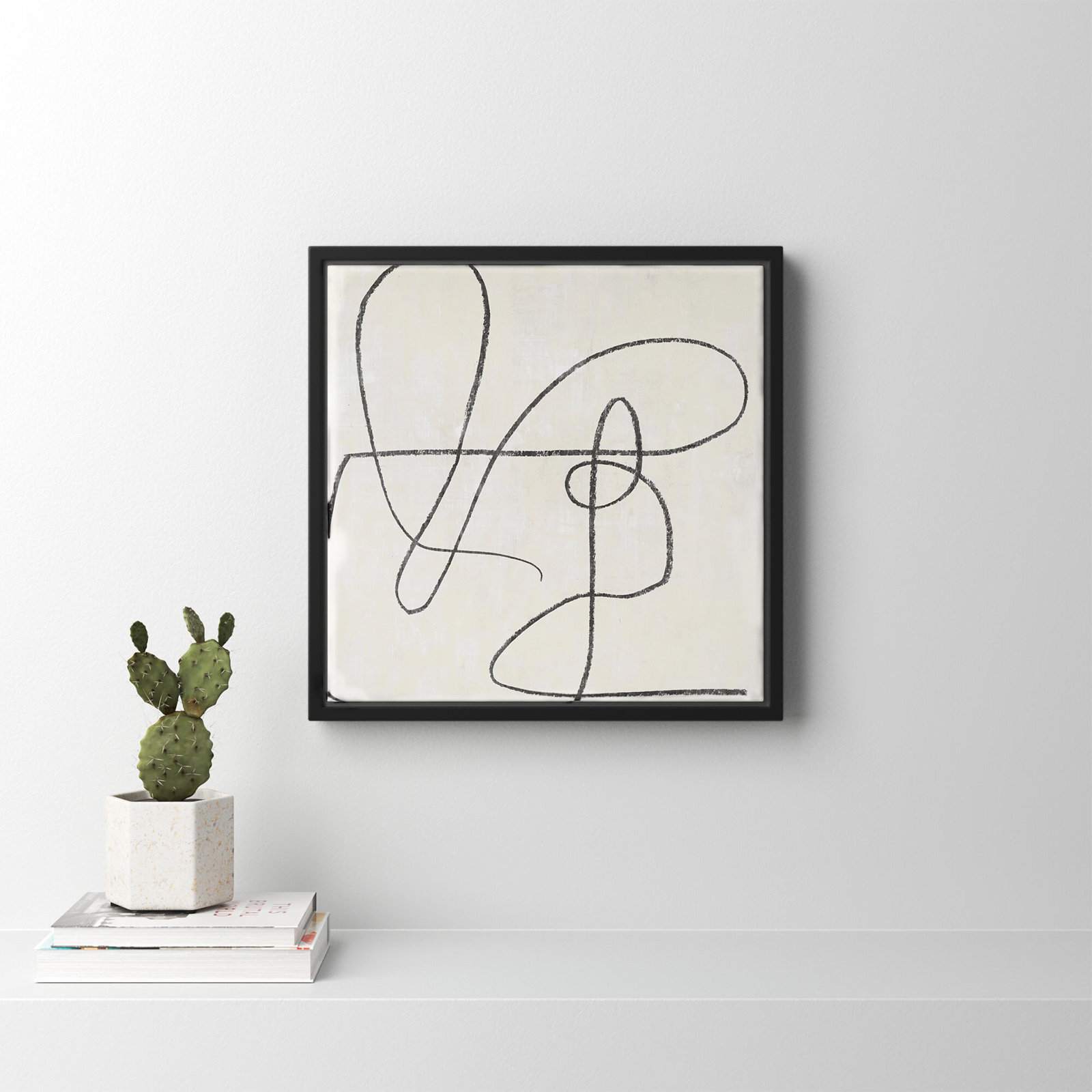 Juxtaposing, 25.5" H x 25.5" W, Black