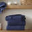 4-Piece 100% Cotton Quick Dry Diagonal Ribbed 4Pcs Hand Towel Set, Navy
