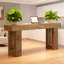 Console en bois, table d'appoint, table de salon rectangulaire derrière le canapé-250313112